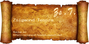 Zsigmond Tessza névjegykártya